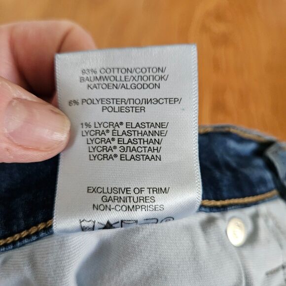 SILVER Womens Size 31 x 27 Distressed Raw Hem Calley Skinny Crop Blue Jeans - Picture 7 of 13